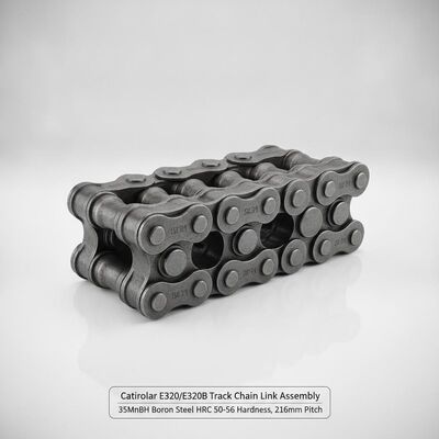 Chất lượng Caterpillar E320/E320B Track Chain Link Assembly với thép Boron 35MnBH HRC 50-56 Độ cứng và 216mm Pitch nhà máy